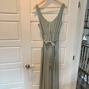 Show me your MUMU Bridesmaid Dress - Jenn Maxi Dress. Medium, sage silver crisp